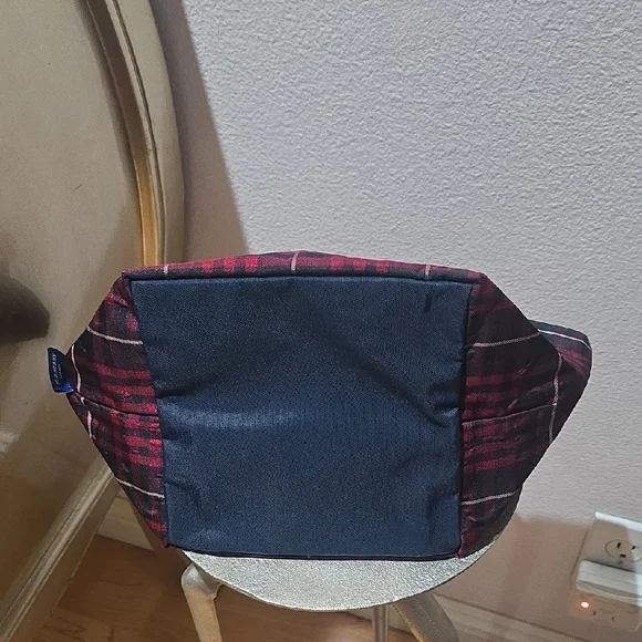 Burberry Red and Blue Tartan Tote Bag - Picture 2 of 6